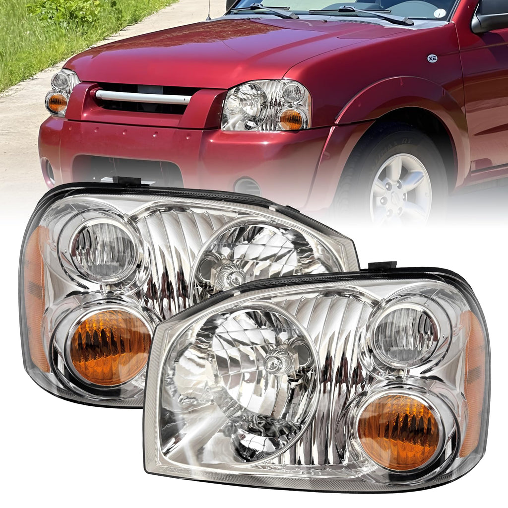Headlight Compatible with Nissan Frontier 2001-2004, Pair