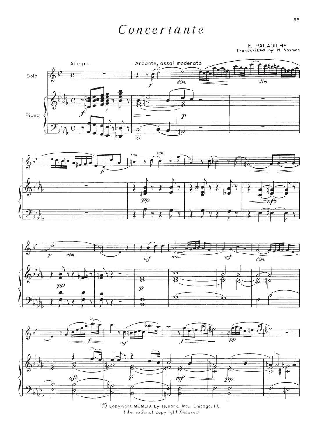 Concert and Contest Collection for Eb Alto Saxophone - Piano Accompaniment | Intermediate Level Alto Sax Sheet Music