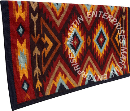 Western Show Saddle Pad/Blanket for Horses - Handmade Wool Saddle Blanket with New Zealand Design, Thick, Durable &