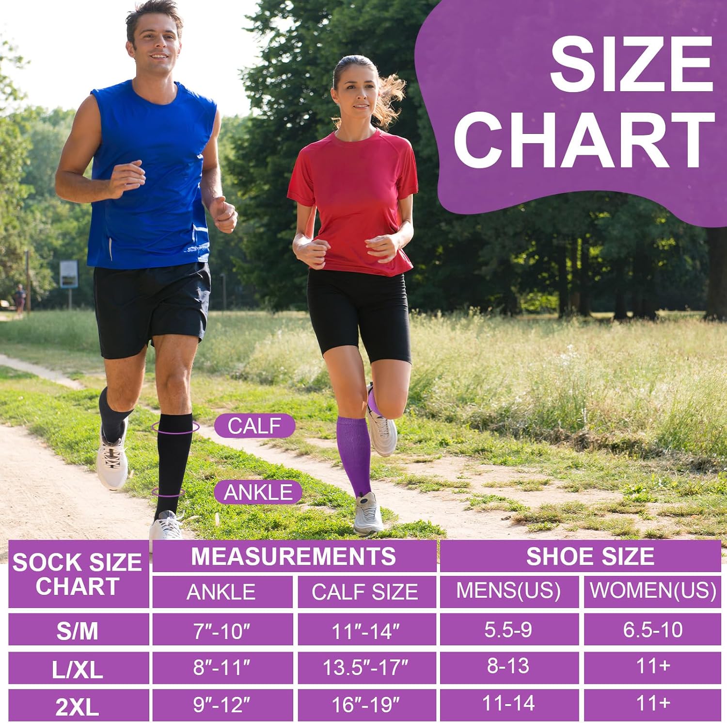 6 Pairs Compression Socks for Women Men 20-30 Mmhg Non Slip Grips Hospital Compression Sock for Nurses Pregnancy