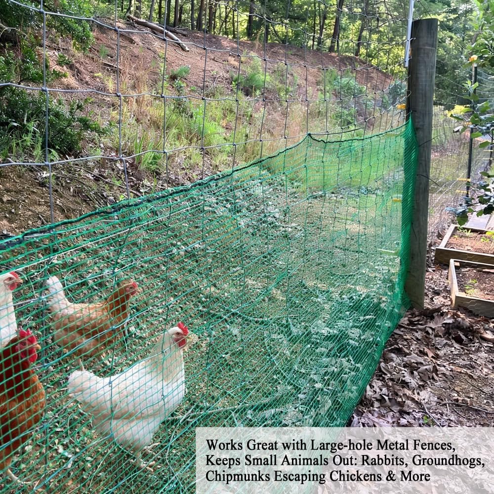 Deer Fence Netting 5x100 FT, Heavy Duty Plastic Mesh Fencing Roll