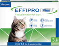 EFFIPRO Plus Topical Solution Waterproof Flea and Tick Cats Over 1.5 lbs