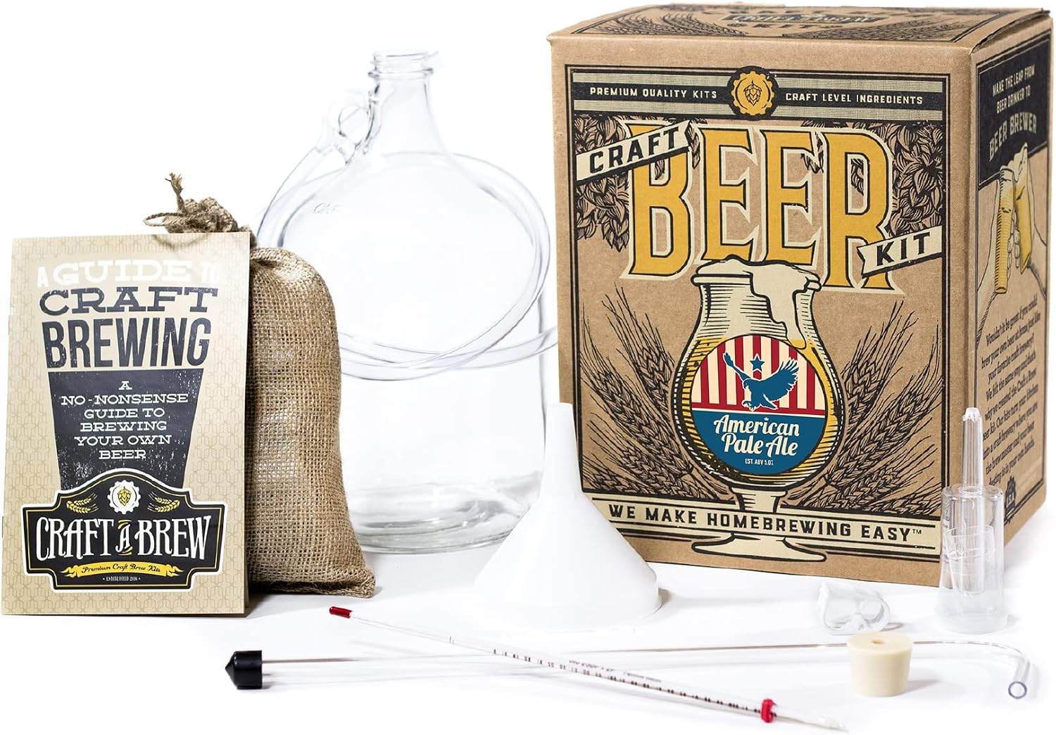 American Pale Ale - Beer Making Kit - Make Your Own Craft Beer - Complete Equipment and Supplies - Starter Home