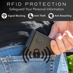 Trifold Leather Wallet Men RFID Blocking 11 Cards 3 ID Windows