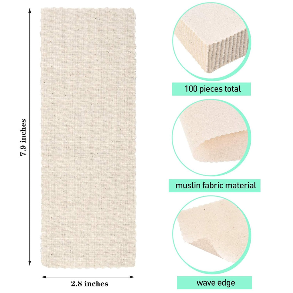100 Pcs Muslin Waxing Strip for Hair Removal Muslin Epilating Strip | Muslin Strips for Body Face Waxing, Women Men