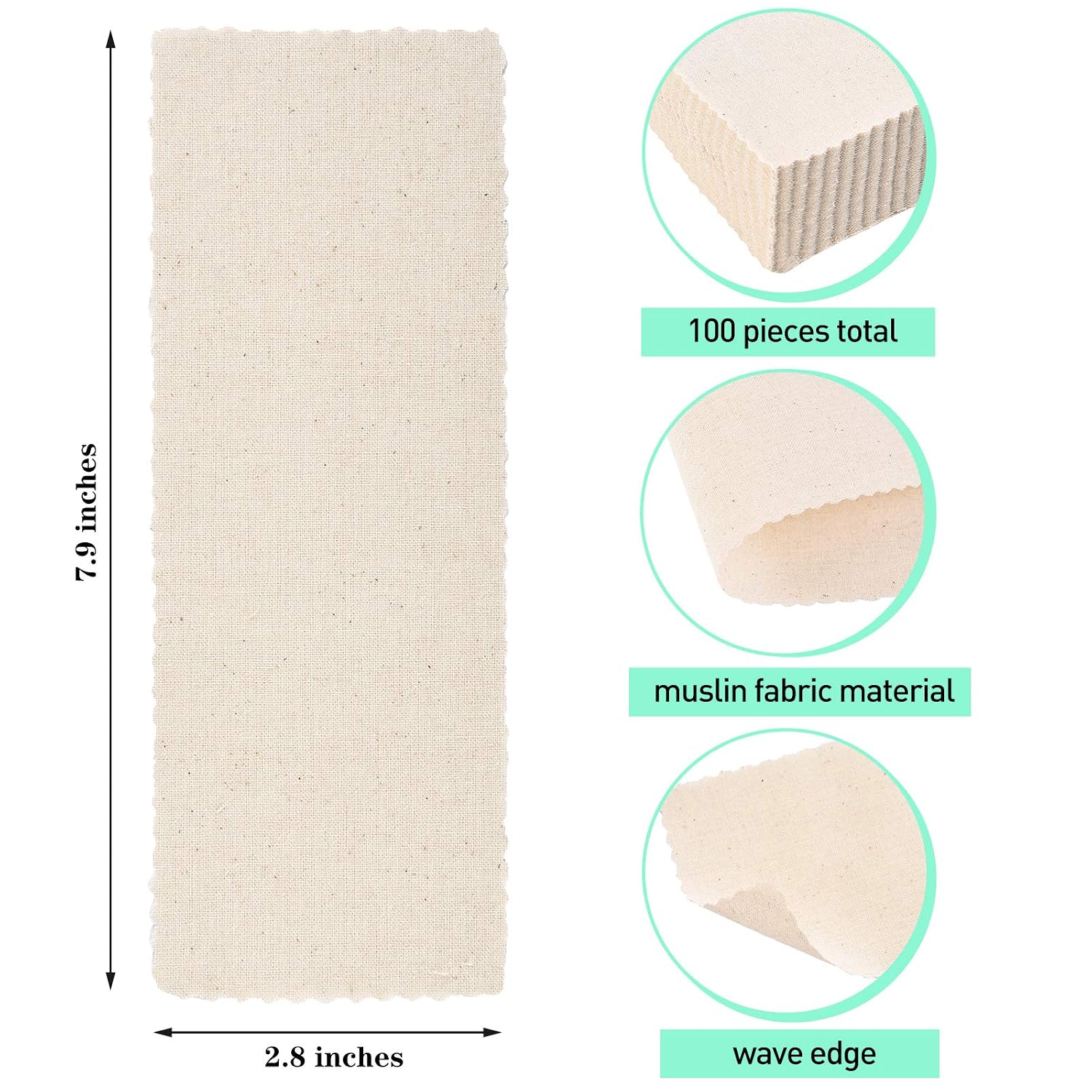 100 Pcs Muslin Waxing Strip for Hair Removal Muslin Epilating Strip | Muslin Strips for Body Face Waxing, Women Men
