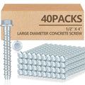 40 Pack 1/2 x 4 Concrete Anchors and Screw Kits Galvanized
