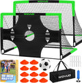 Kids Soccer Goals for Backyard Set of 2, 6x4 ft Portable Toddler Soccer Goal Training Equipment with Soccer Target
