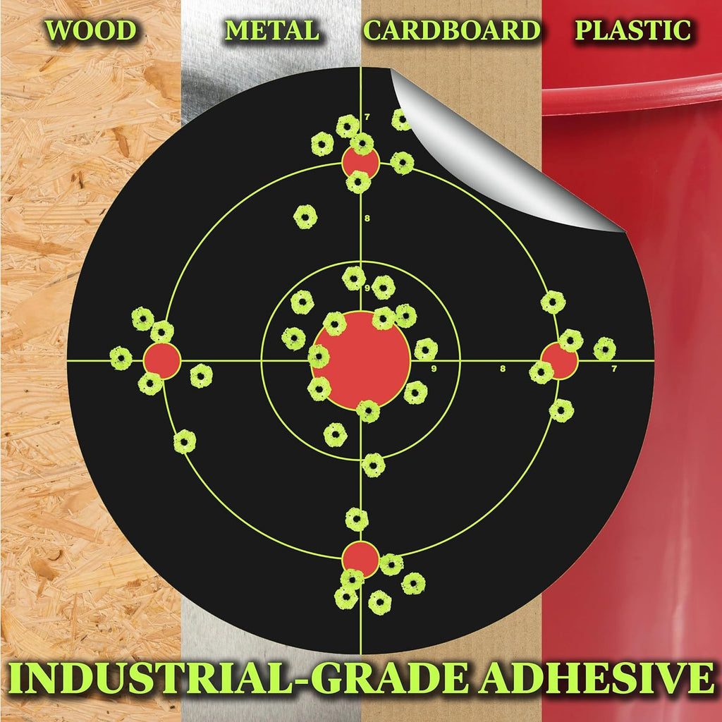 12 inch Stick & Splatter Self Adhesive Shooting Targets - Gun - Rifle - Pistol - Airsoft - BB Gun - Pellet Gun - Air