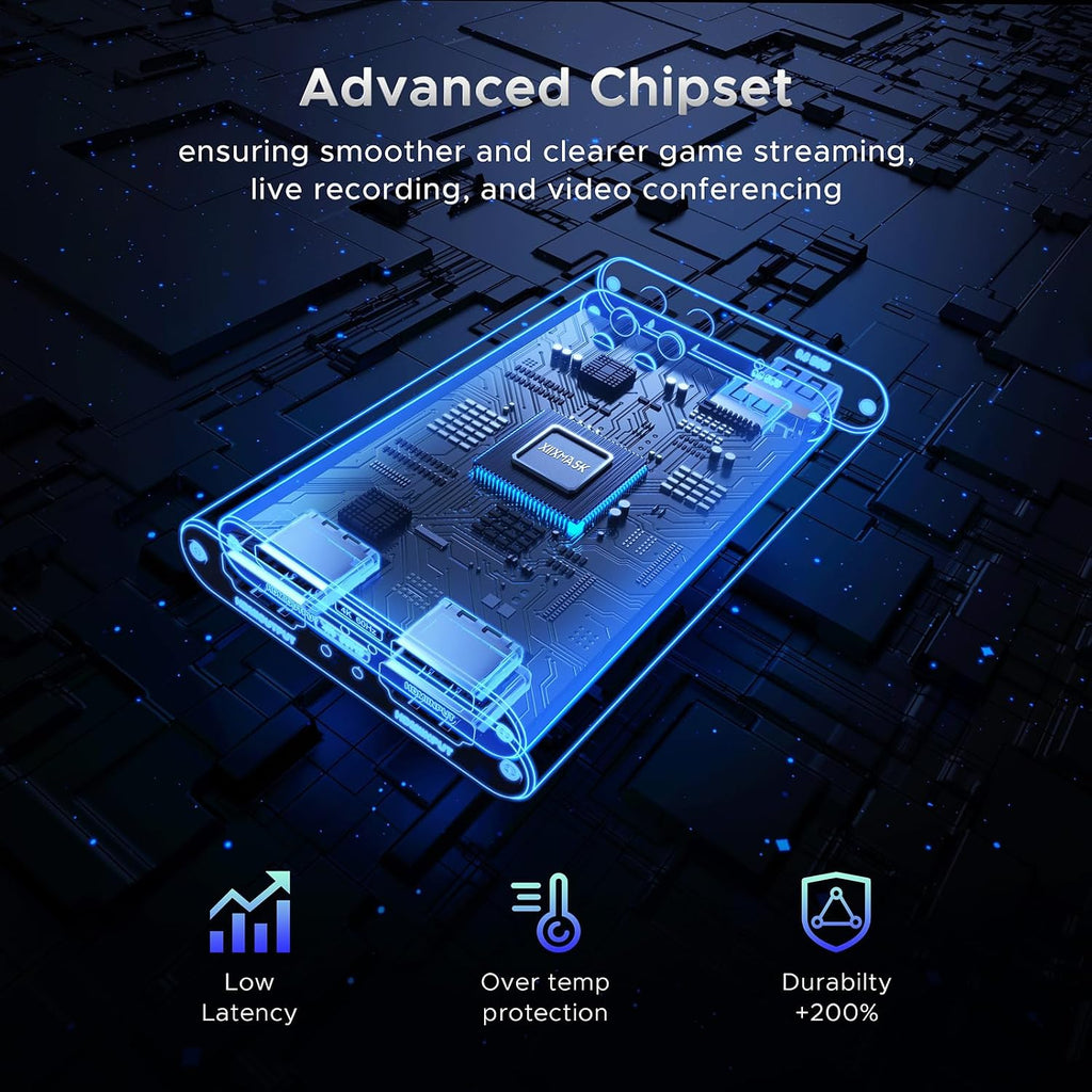 Video Capture Card, Audio Video Capture Card, USB 3.0 Capture Card 4K HDMI Loop-Out, 1080P 60FPS/2K 30FPS Video Game