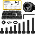 272PCS M5 Socket Screws Assortment Kit, M5x8/10/12/16/20/25/30/35 mm
