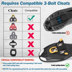 Road Bike Clipless Pedals Compatible with SPD-SL Cleats, 9/16-Inch