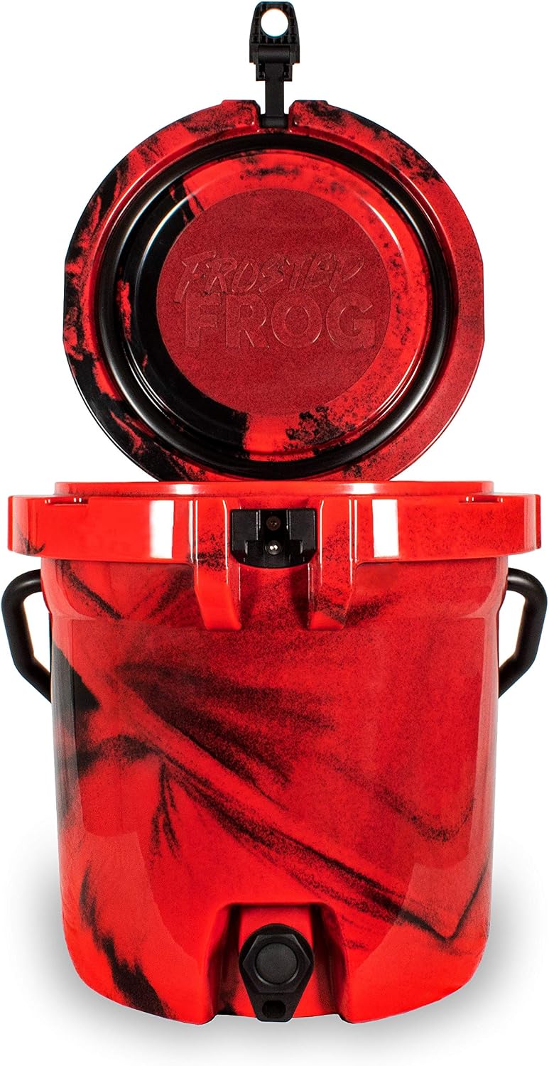 Camo 5 Gallon Drink Dispenser Cooler with Spigot (Red & Black)