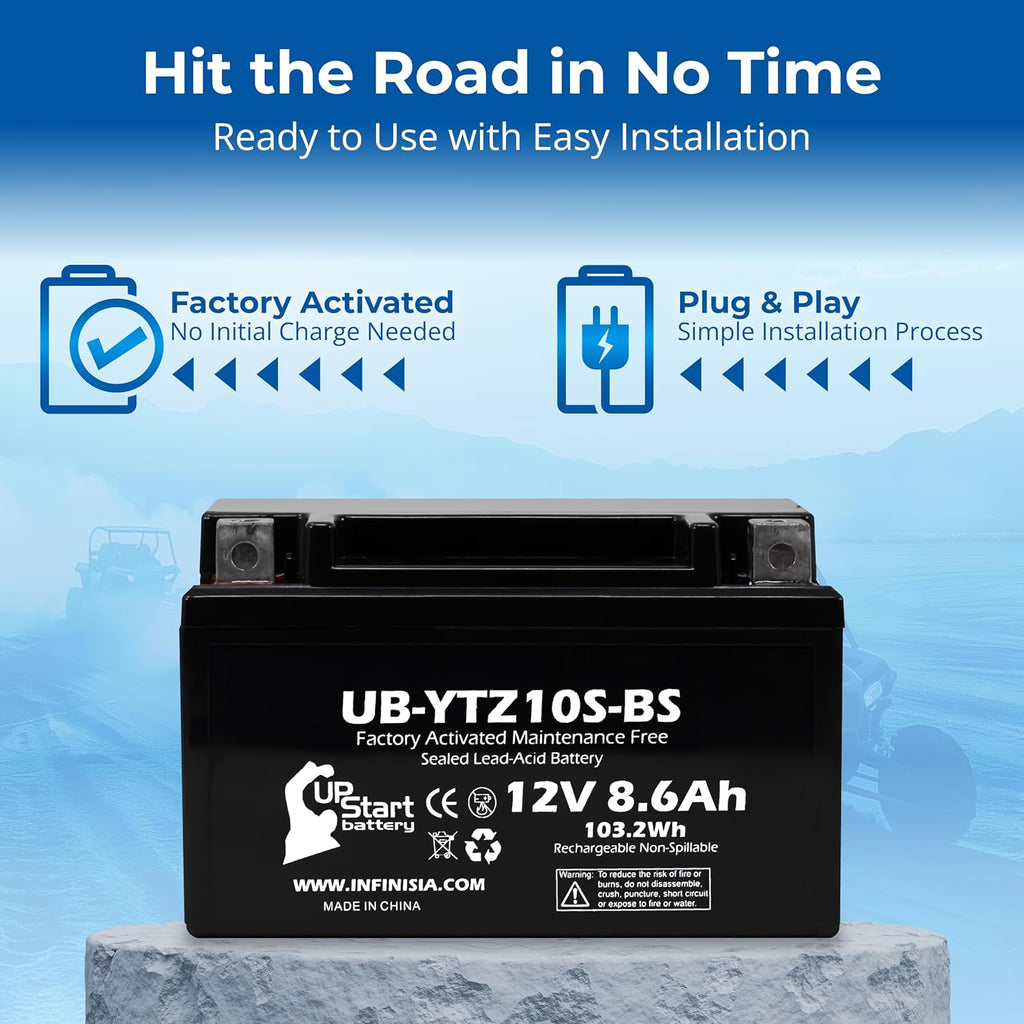 YTZ10S-BS 12V 8.6Ah for Honda 2003 CBR600RR Battery