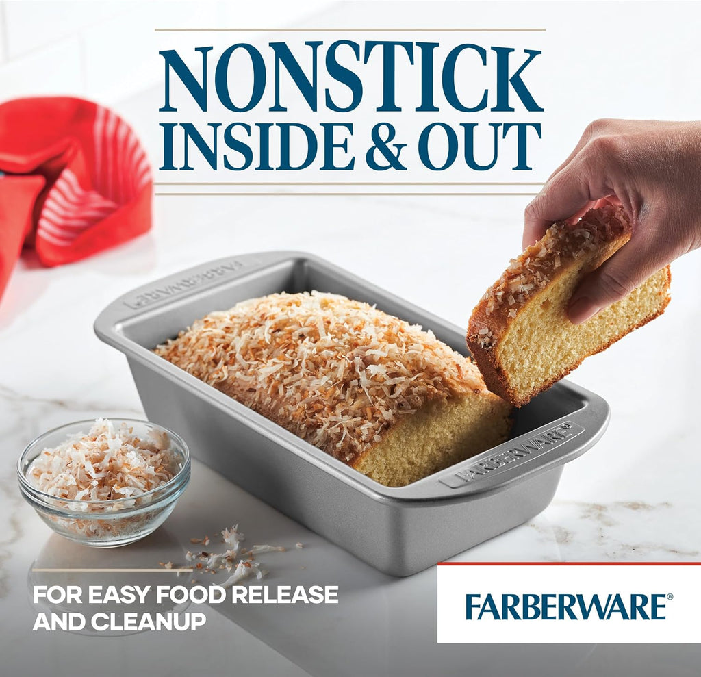 Bakeware Nonstick Loaf Pans for Baking, 9-Inch x 5-Inch, Gray