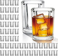 48 Pack Shot Glasses Bulk, 2.2 oz Clear Heavy Base Shot Glass Set