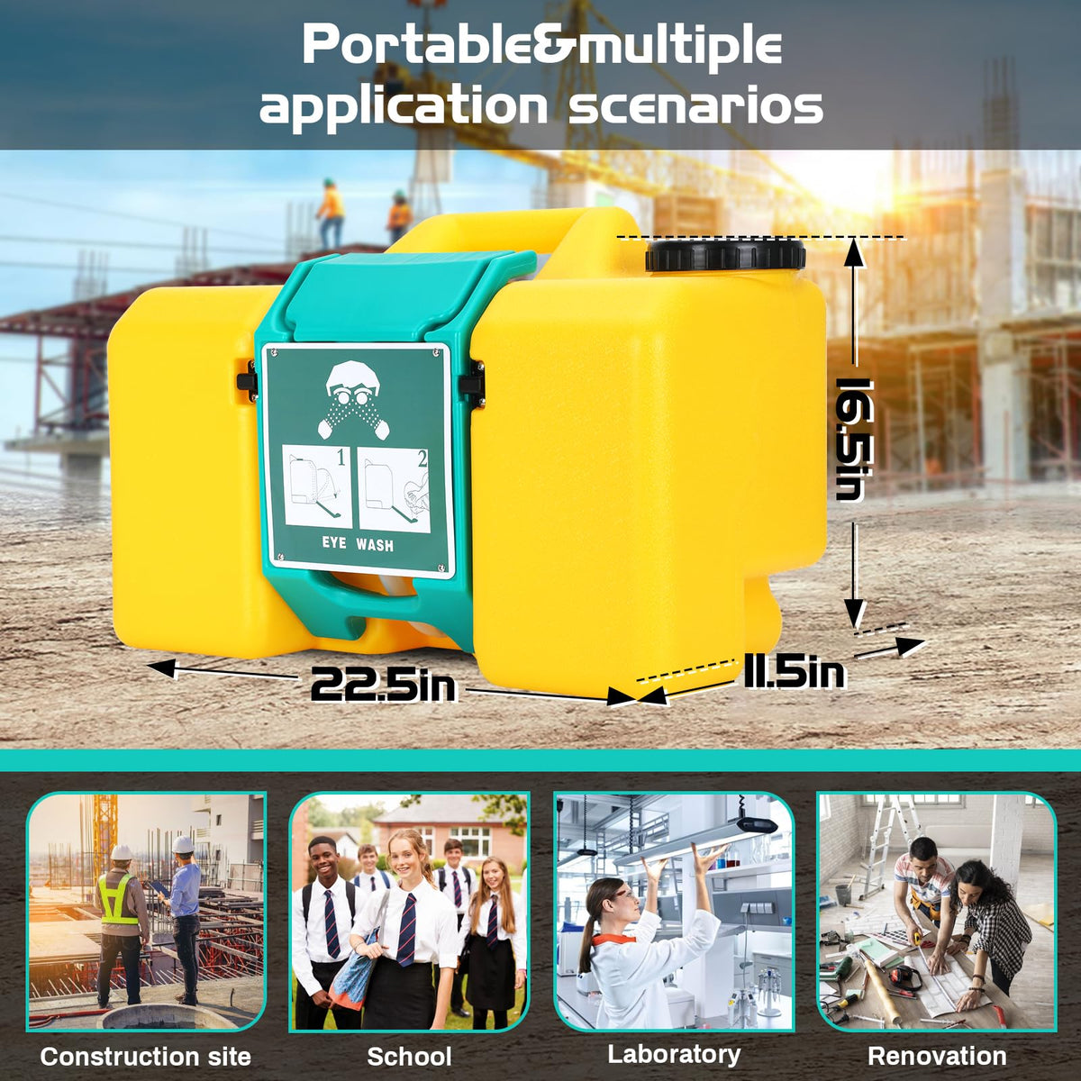 9 Gallon Portable Eye Wash Station OSHA-Approved