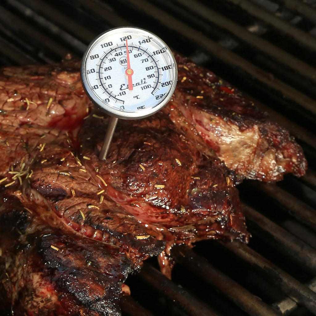 Escali AH3 NSF Certified Commercial Instant Read Large Dial Thermometer W/Clip, Silver