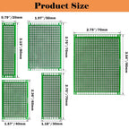 82 Piece Double Sided PCB Board Kit with 5 Sizes,40Pin 2.54mm Male & Female Header Connectors - Ideal for DIY Soldering,Electronic Projects, Arduino Kits,and Circuit Prototyping