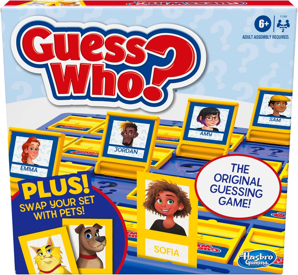 Hasbro Gaming Guess Who? Board Game, with People and Pets Cards, The Original Guessing Game for Kids, Ages 6 and Up