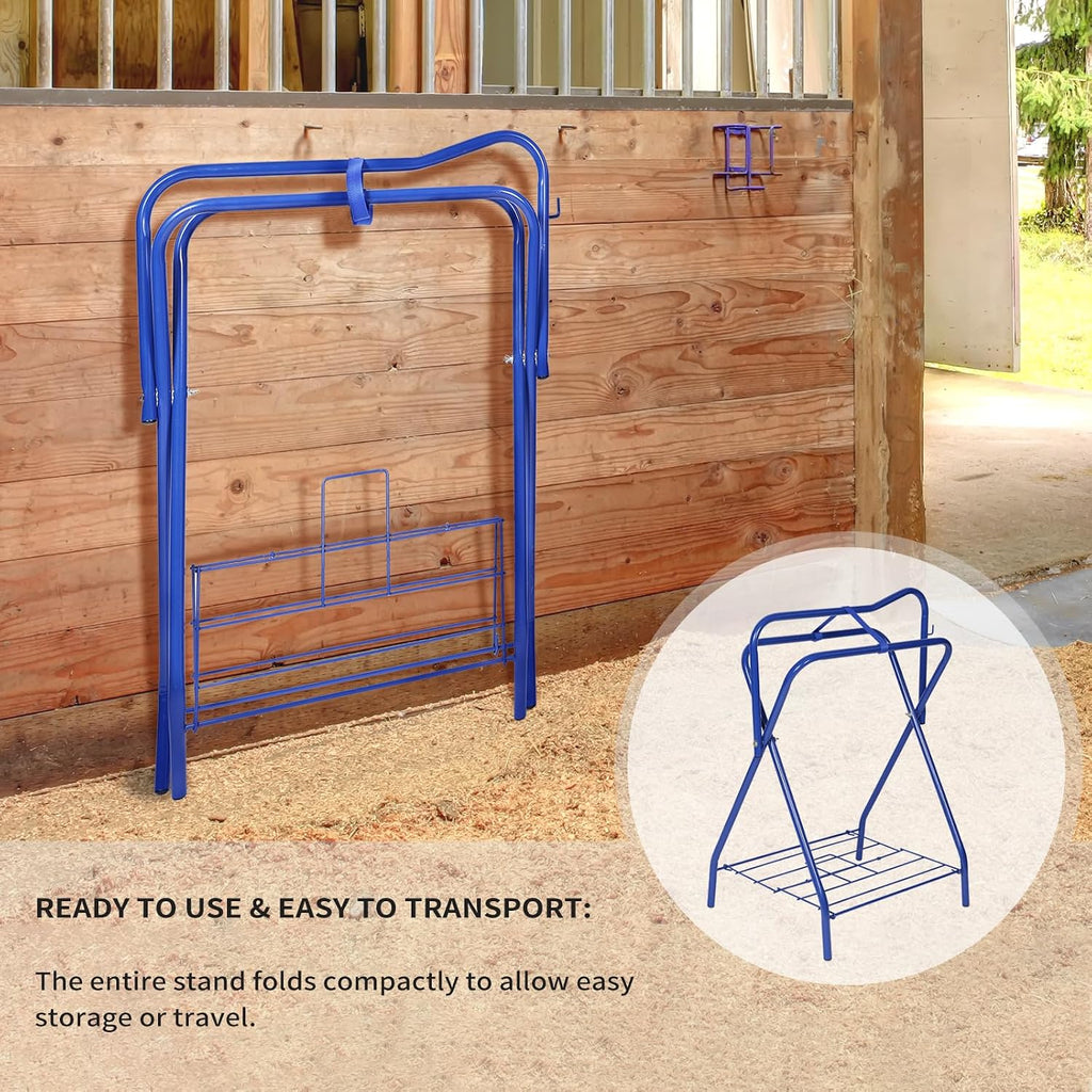 Saddle Stand, Freestanding Full-Size Horse Saddle Rack