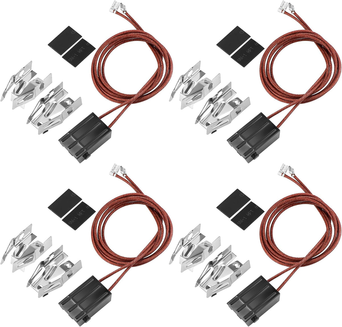 WB17T10006 Terminal Block Kit/Range Surface Burner Plug Connector Element Kit Compatible for G-E Hot-Point Ken-More by MIFLUS,Pack of 4