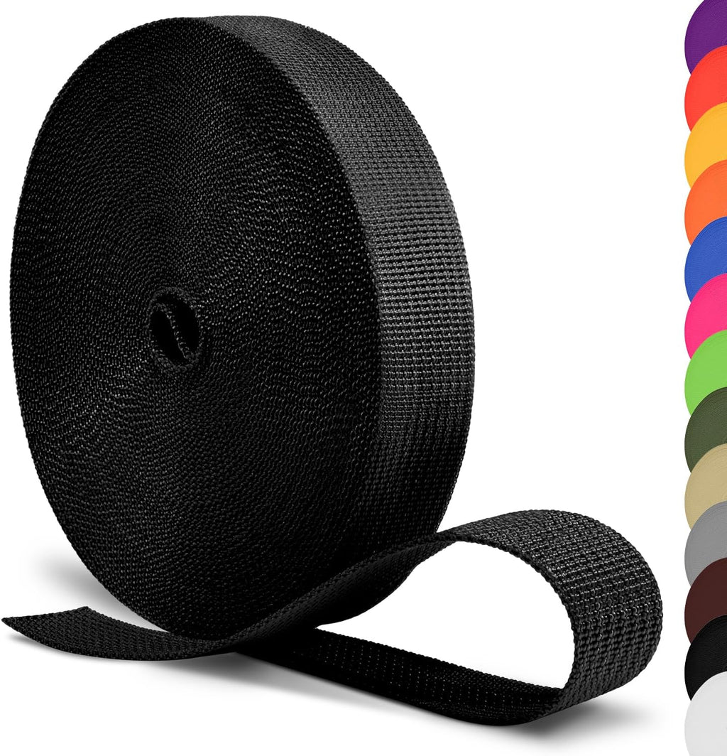 12 Yards Webbing 3/4" & 1" & 1.5" & 2" Polypropylene Webbing Strap 3/4 Inch 1 Inch 1.5 Inch 2 Inch Wide Webbing