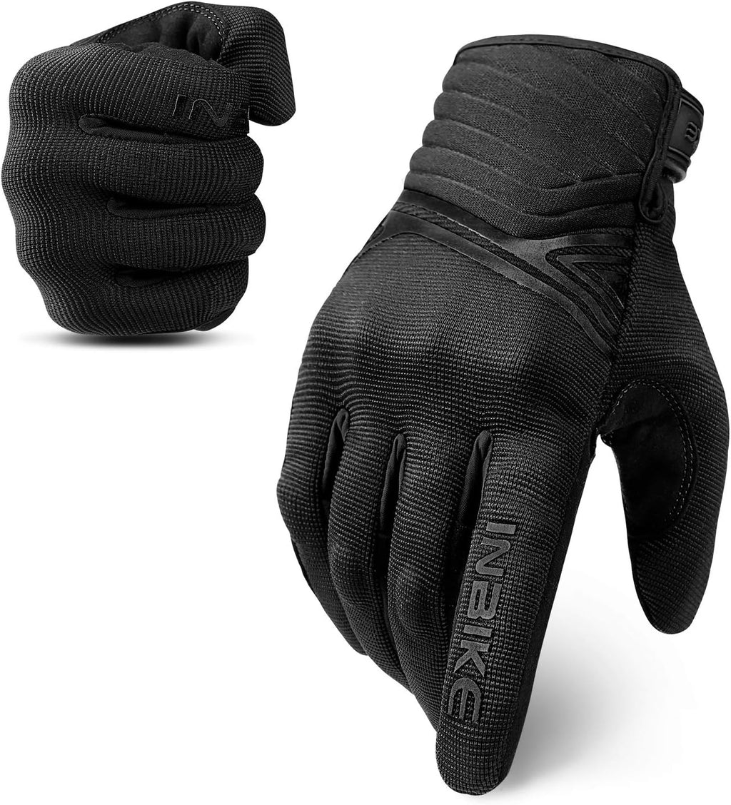 Motorcycle Gloves Breathable Mesh Touchscreen Hard Knuckles | Anti-Wear Polyester Microfiber,TPR Palm Grip,EUDE Foam