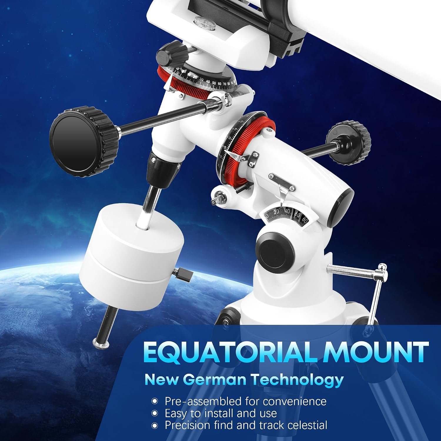 150EQ Professional Astronomy Telescope for Adults High Powered | Portable Manual Equatorial Reflector Telescope for