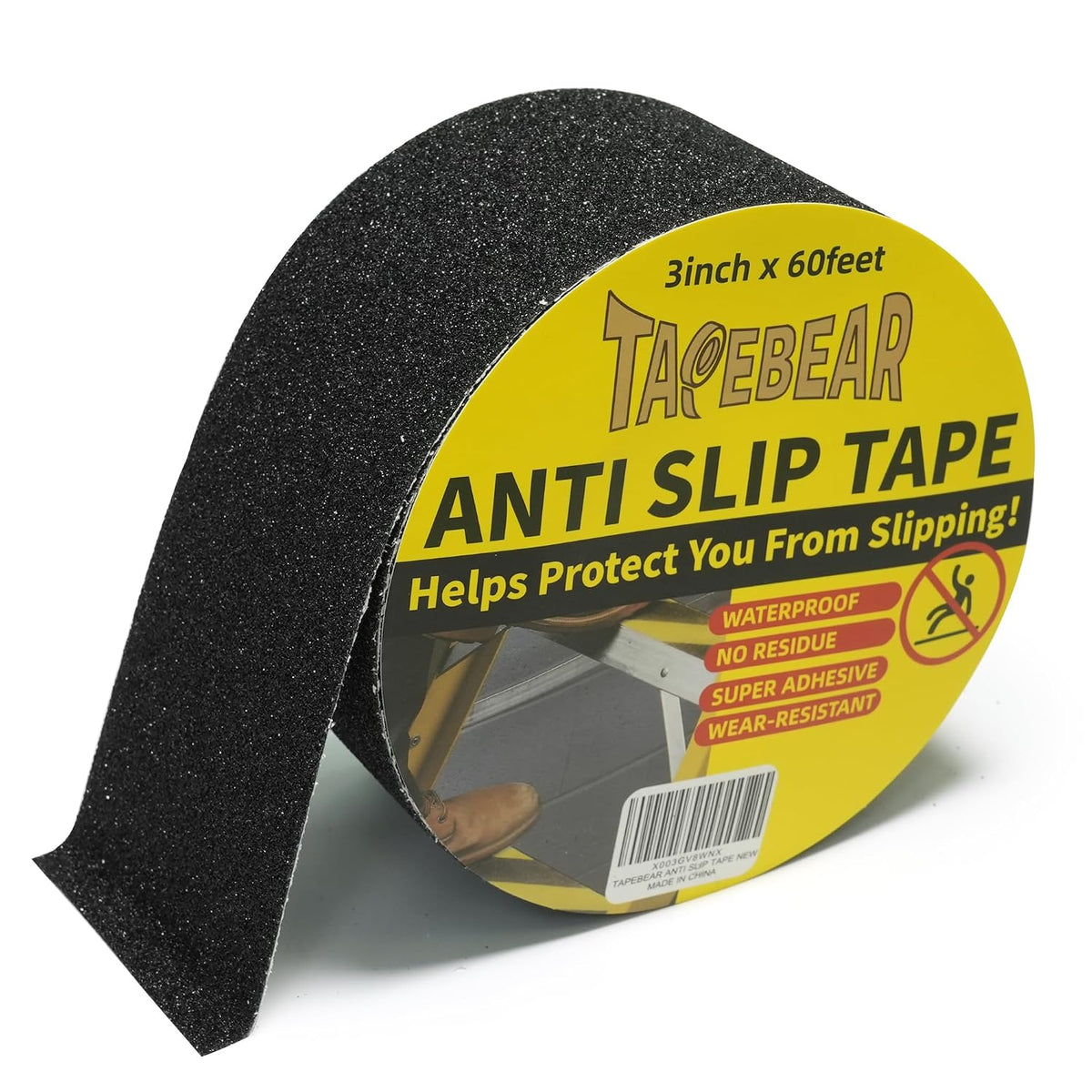 Black Grip Tape Anti Slip Traction Tape 3Inch x 60Ft