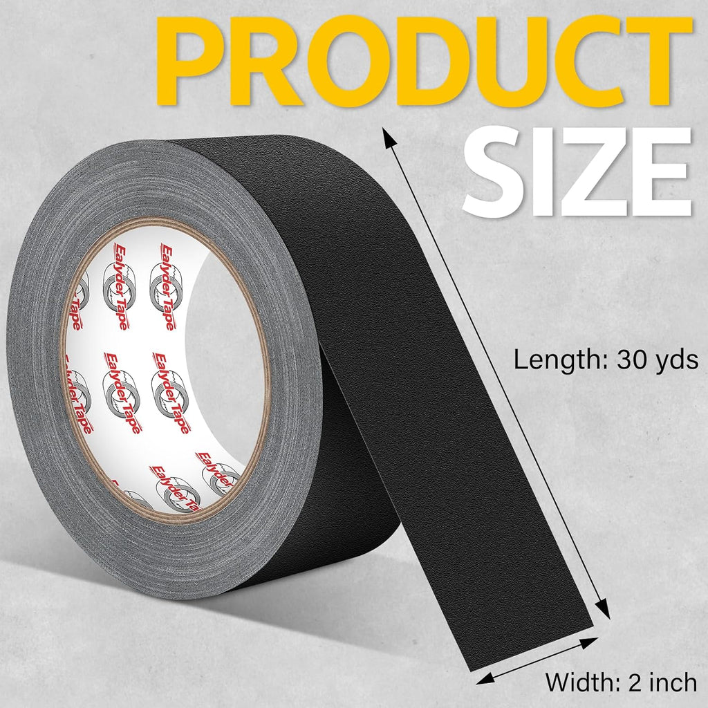 Black Gaffers Tape 2" x 30Yd Heavy Duty Waterproof No Residue