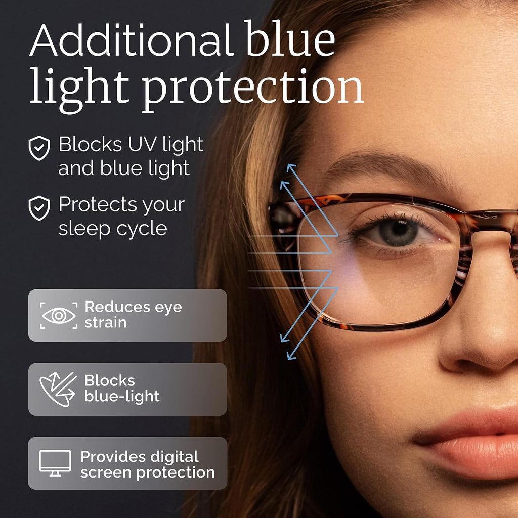 Reading Glasses for Women +2.0, Eyeglasses, Blue Light Readers for Women/Men, Computer Eye Glasses, Cheaters