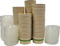 2 Ounce Souffle Cups and Lids - 100% Biodegradable and Compostable - 100 Pack