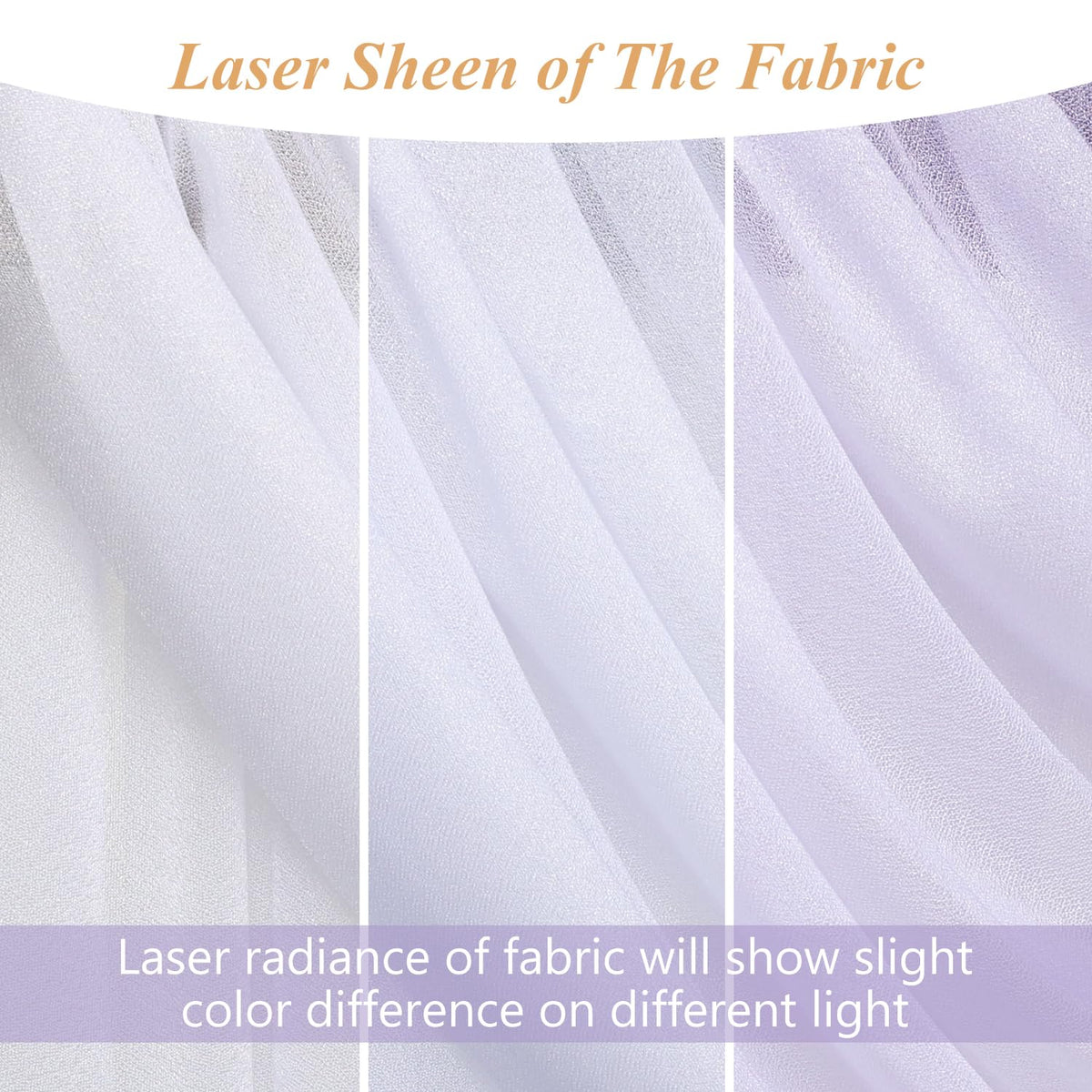 White Wedding Arch Draping Fabric Backdrop Drapes Sheer 2 Panels