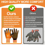 6 Pairs MicroFoam Nitrile Work Gloves, Orange Grip Dots (6/XS)