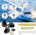 13 1/4x17 Upgrade Aluminum Boat Propeller for BRP,Johnson,Evinrude,OMC Stern Drive 40-140HP 13 Spline 13.25Diax 17Pitch Replace OEM 765183 Rh(Hub Kits Included)