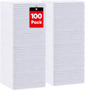 White Microfiber Cleaning Cloths 100 Pack, Reusable Cleaning Rags Shop Towels - Bulk Multipurpose Microfiber Towels
