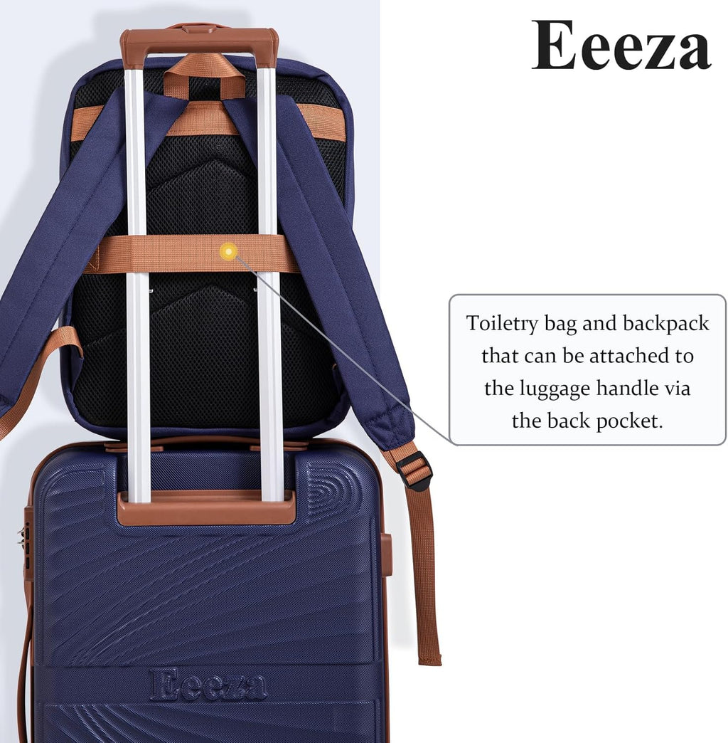 Carry On Luggage Set 22x14x9 Airline Approved Luggage Sets 3 Piece,Suitcases with Wheels,ABS Hard Case Luggage with