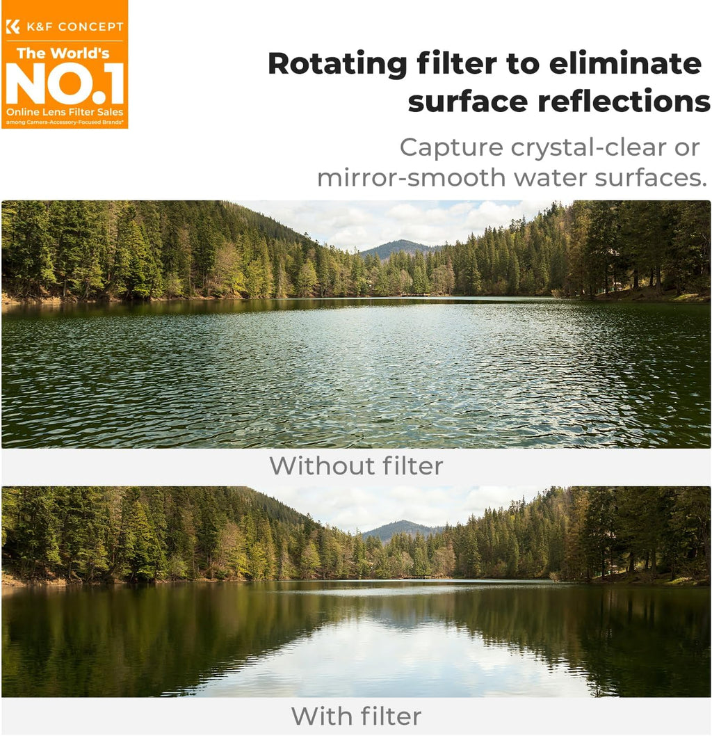 67mm Press-on CPL Phone Lens Filter Kit | Polarizing Filter Compatible with iPhone 17/16/15/14/13/12 Standard