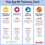 10" x 6" x 24" Gusseted Poly Bags, 2 Mil, Clear Open Top with Expandable Sides for Packaging Parts, Food and