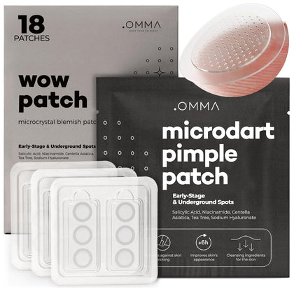 Korean Microdart Acne Patch, Cystic Acne Treatment, Micropoint Pimple Patches for Face for Early-Stage Painful Zits