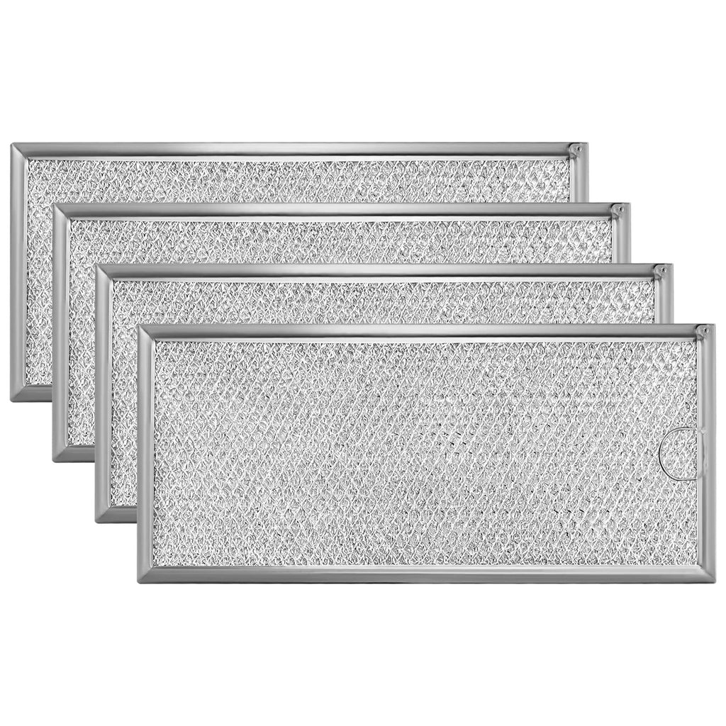 4 Pack Microwave Grease Filter Compatible with Whirlpool and GE Microwaves