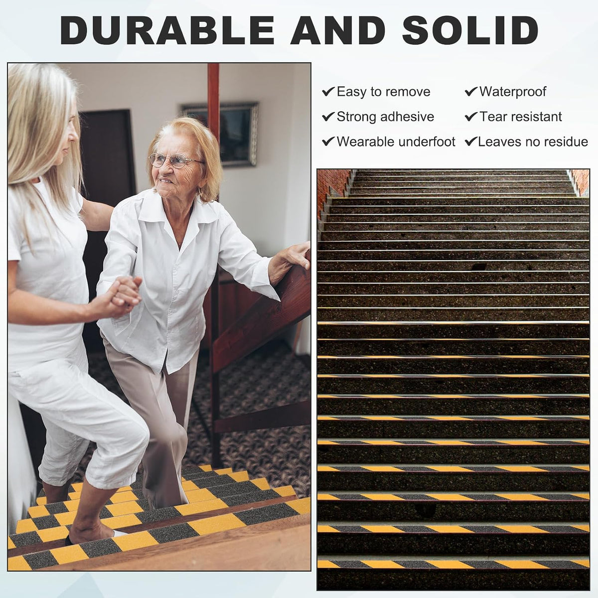 Anti-Slip Grip Tape,1.97"x16.4ft Traction Tape with Roller,Red-white