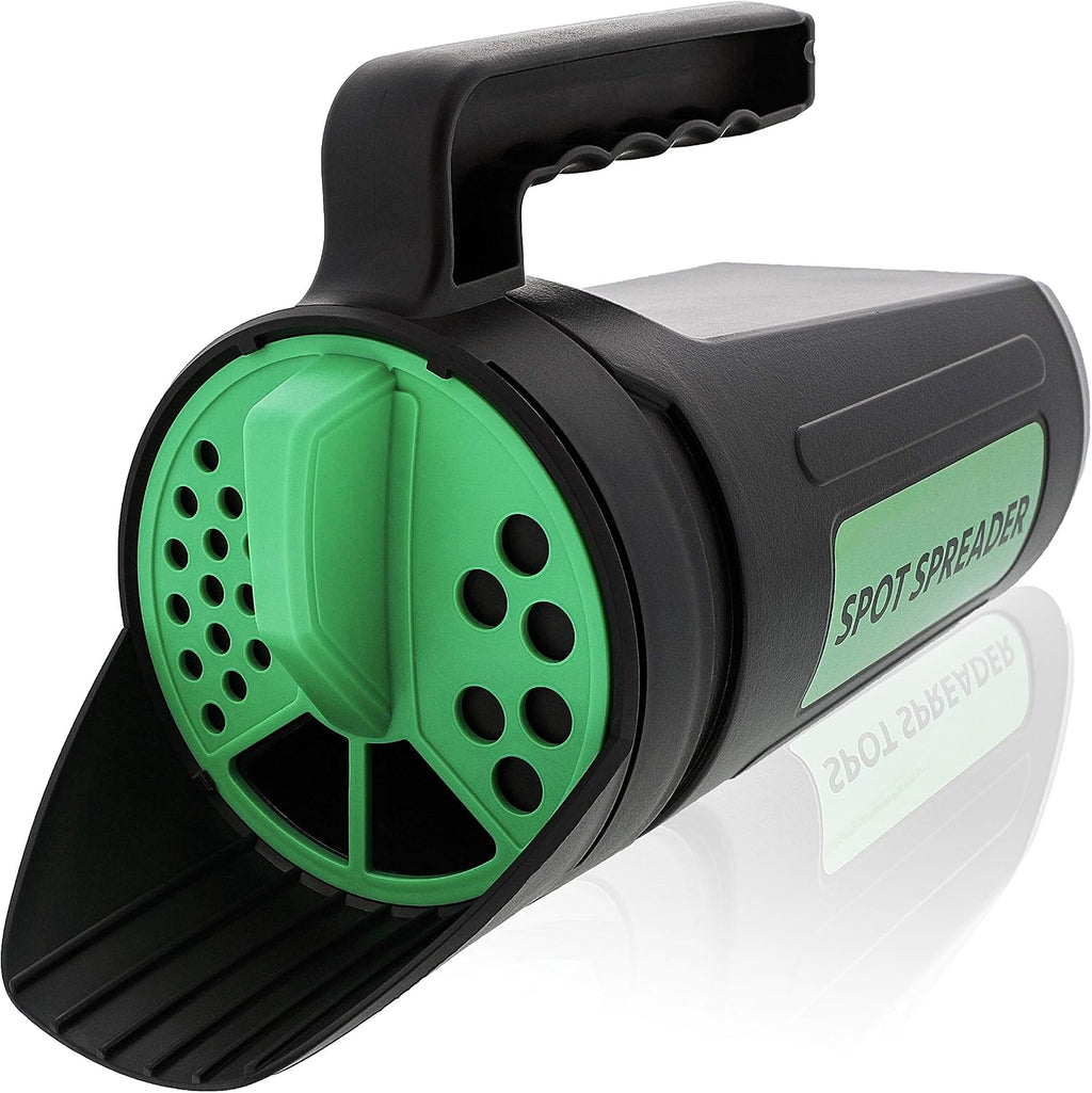 Hand Spreader Shaker for Seed, Salt, De-Icer, Ice Melt, Earth Food and Fertilizer - Multiple Opening Sizes for Any