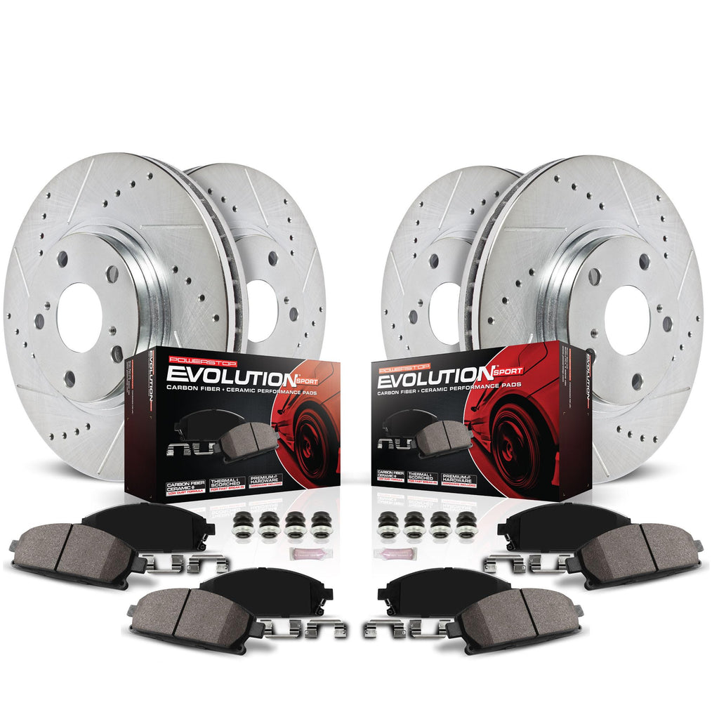 PowerStop Z23 Performance Brake Pad & Rotor Kit Front & Rear K6965