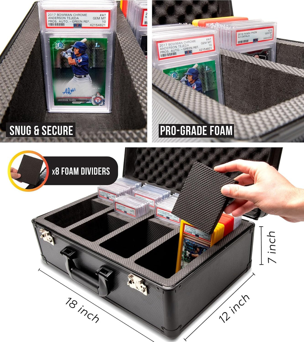 SLAB ARMOR 4 Row Graded Card Storage Box PSA Slab Case For Graded cards Hold 160+ Slabs Graded Card Case PSA Graded