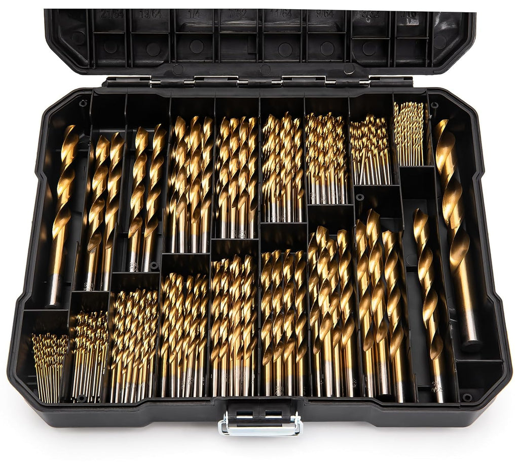 230 Pcs Cobalt Drill Bit Set, 135° Split Point, 3/64"-1/2"