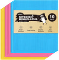 Swedish Dishcloths for Kitchen 10PK, Reusable Paper Towels 7"x6"