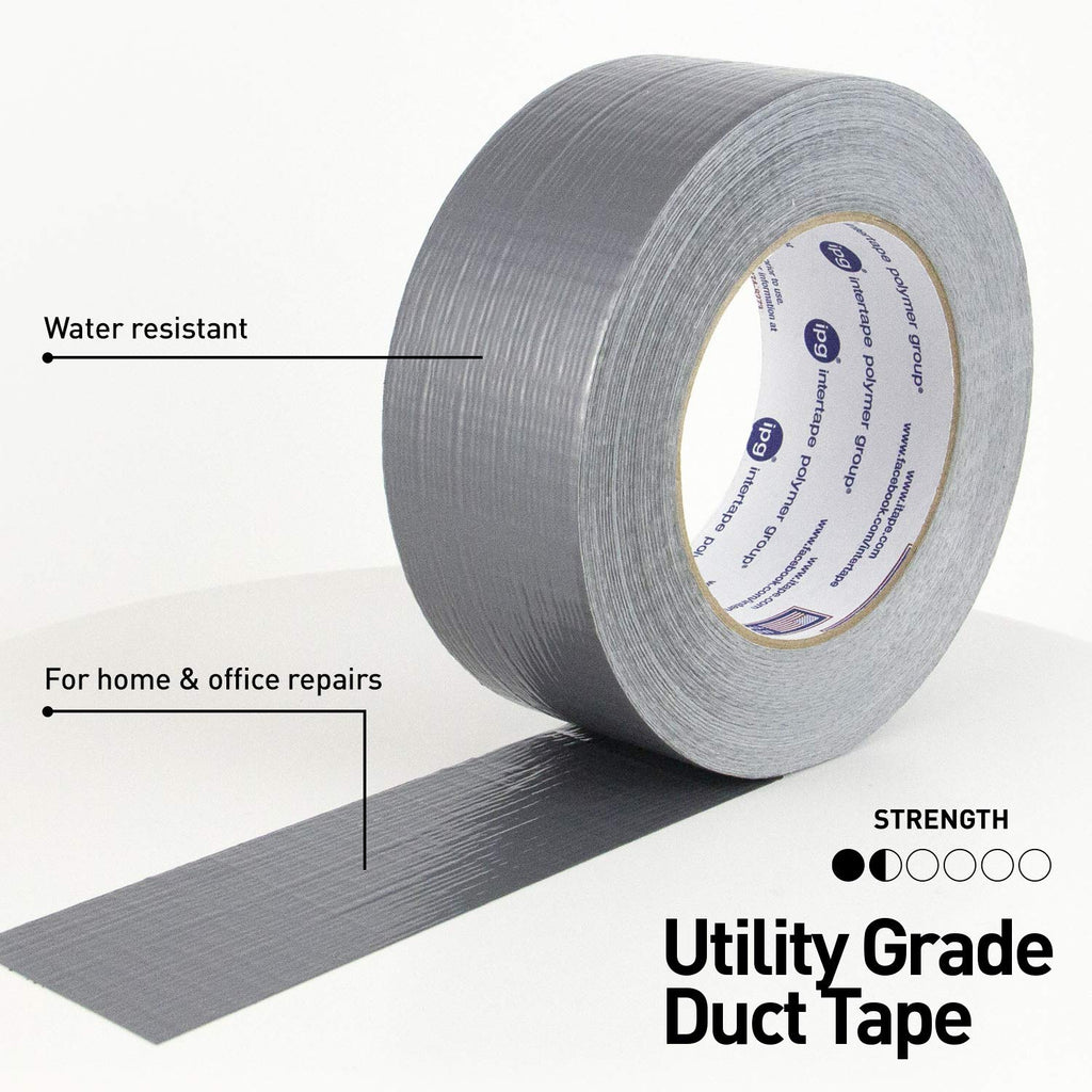 IPG - 6555SL Utility Grade Duct Tape 1.88" x 55 yd, Silver (3-Pack)