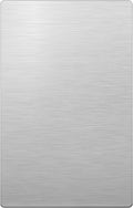 LIDER Blank Screwless Metal-Surface Wall Plate, Upgrade, Mid-Size 1-Gang